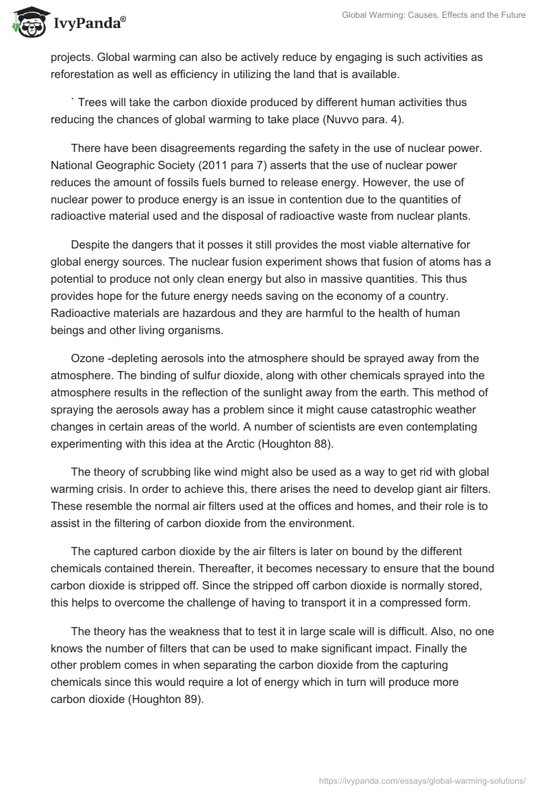 Global Warming: Causes, Effects and the Future. Page 4