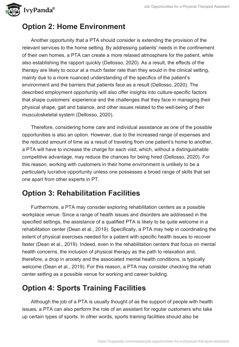 Job Opportunities for a Physical Therapist Assistant. Page 2