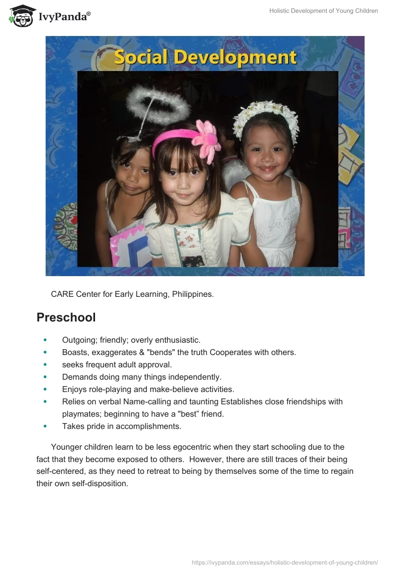 Holistic Development of Young Children. Page 4