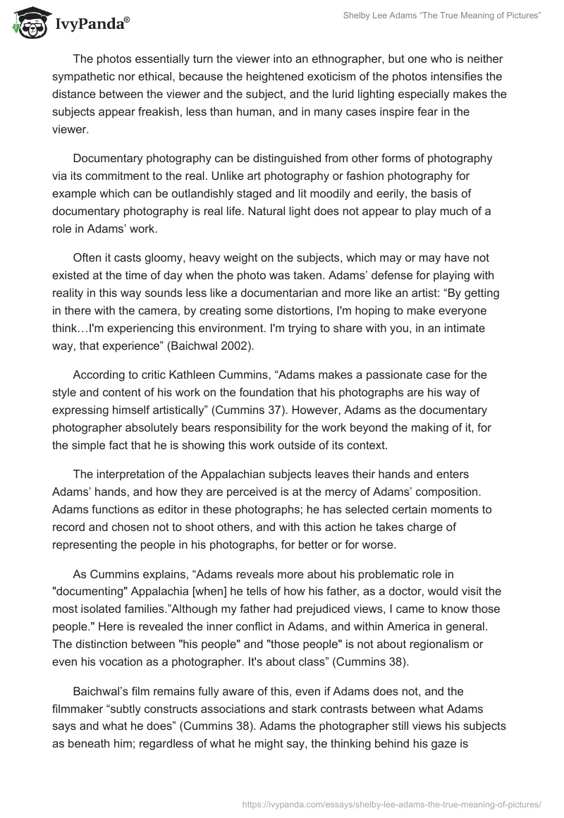 Shelby Lee Adams “The True Meaning of Pictures”. Page 2