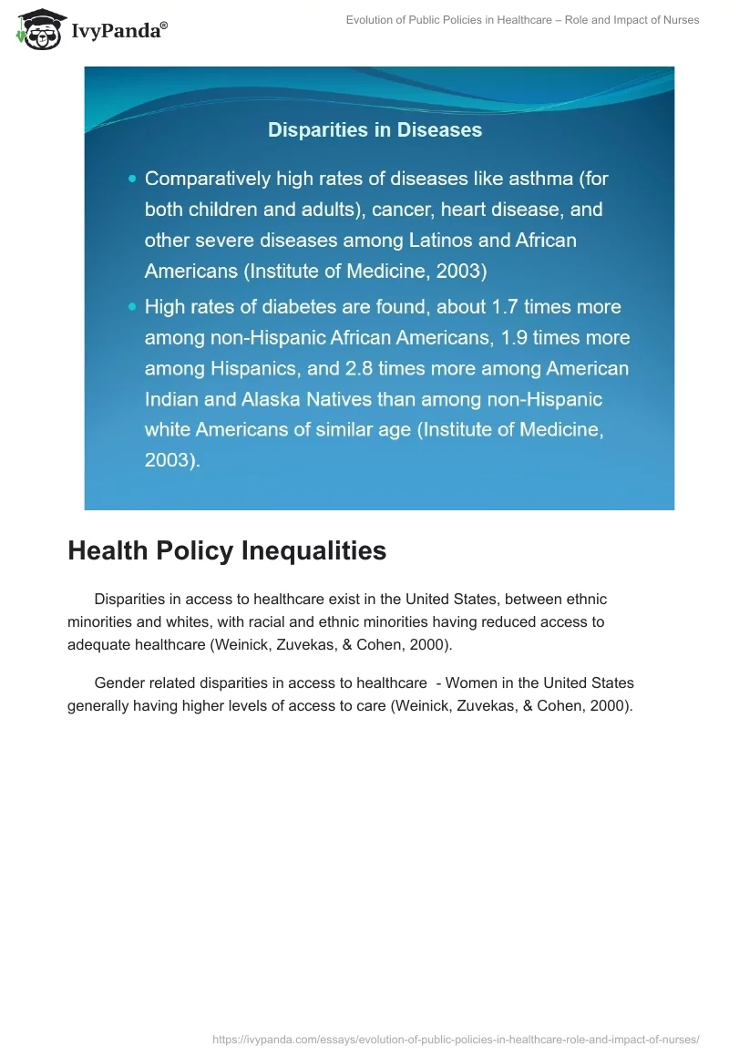 Evolution of Public Policies in Healthcare – Role and Impact of Nurses. Page 5