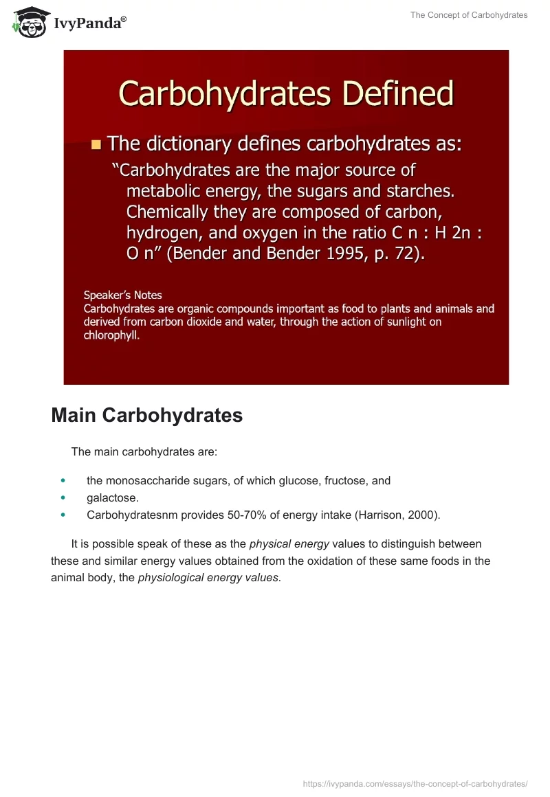 The Concept of Carbohydrates. Page 2
