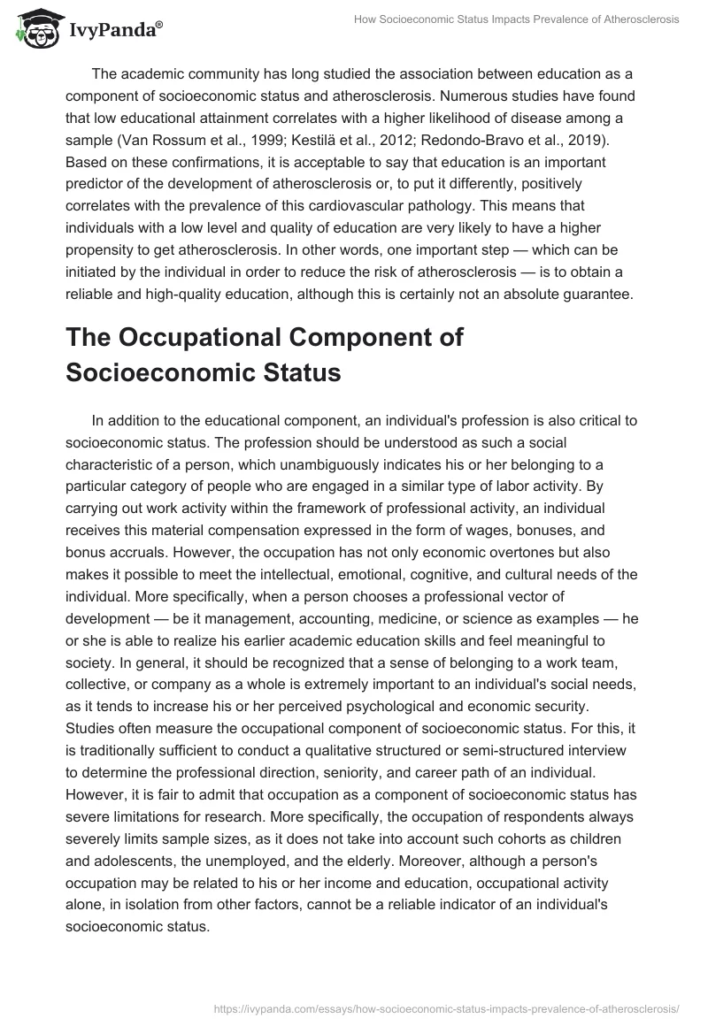 How Socioeconomic Status Impacts Prevalence of Atherosclerosis. Page 4