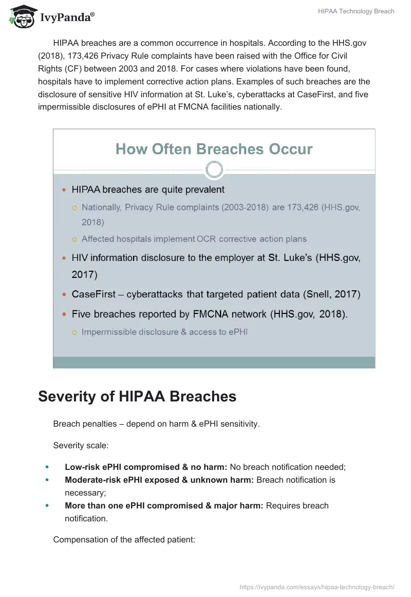HIPAA Technology Breach. Page 4