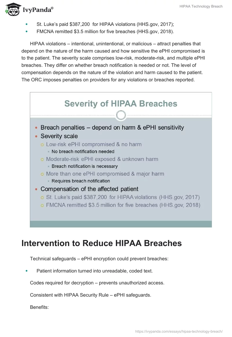 HIPAA Technology Breach. Page 5