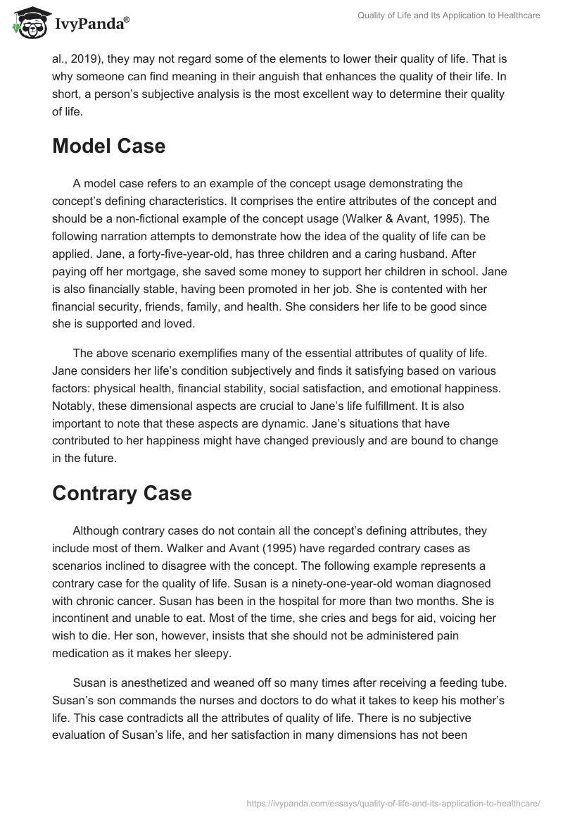 Quality of Life and Its Application to Healthcare. Page 4