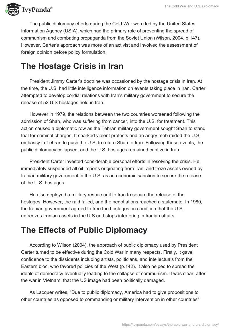 The Cold War and U.S. Diplomacy. Page 2