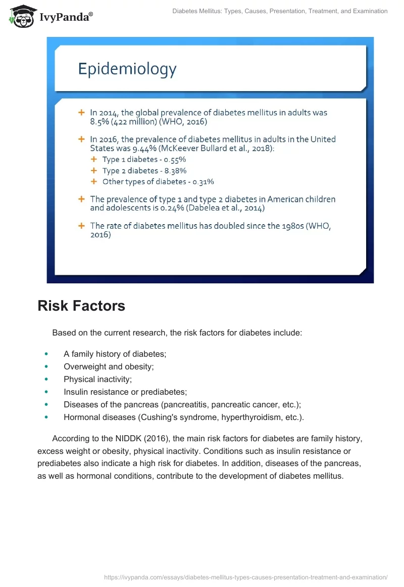 Diabetes Mellitus: Types, Causes, Presentation, Treatment, and Examination. Page 5