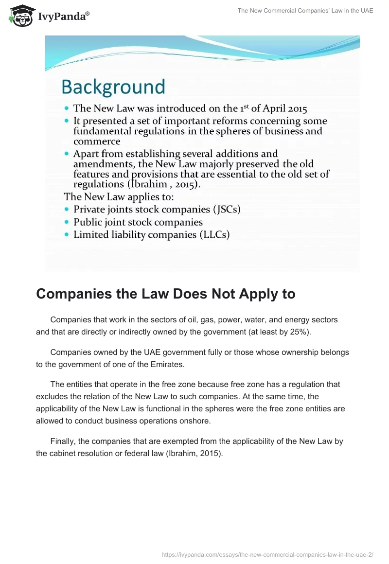 The New Commercial Companies’ Law in the UAE. Page 3