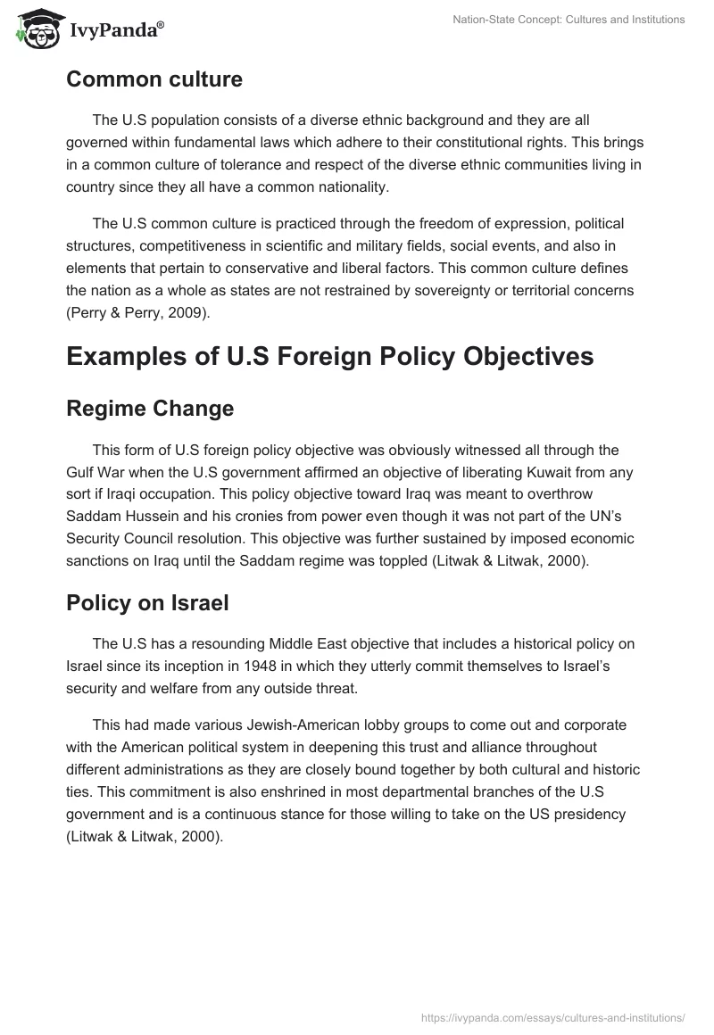 Nation-State Concept: Cultures and Institutions. Page 5