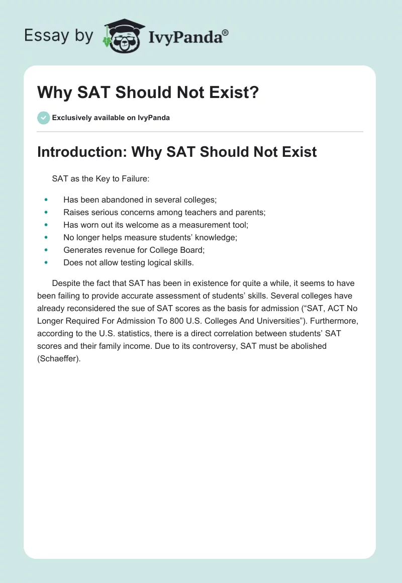 Why SAT Should Not Exist?. Page 1