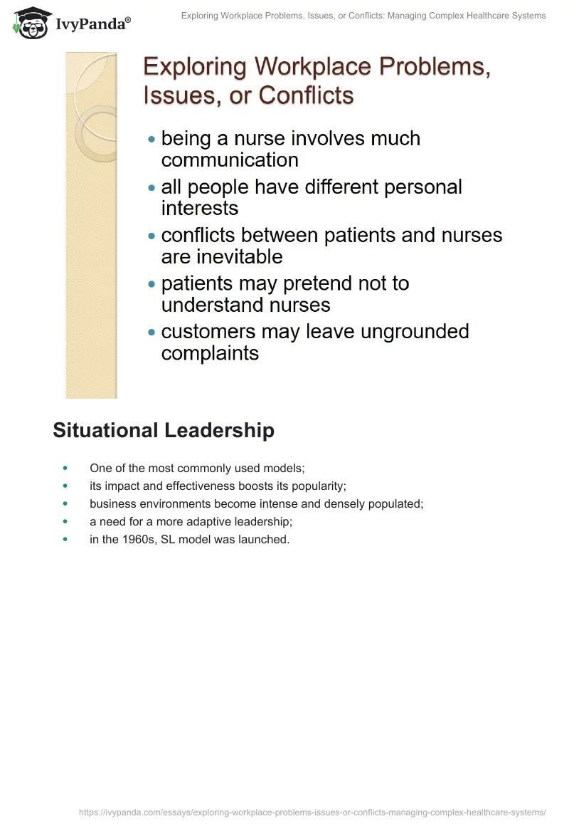 Exploring Workplace Problems, Issues, or Conflicts: Managing Complex Healthcare Systems. Page 2