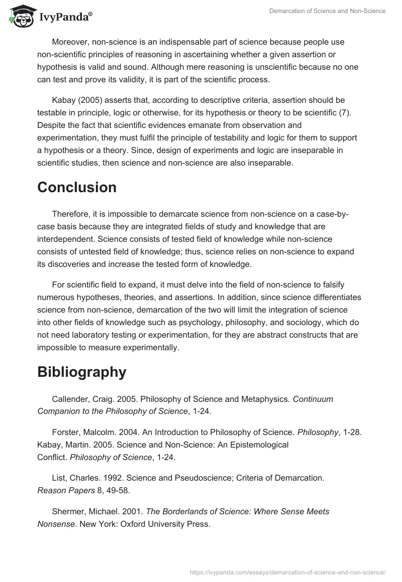 Demarcation of Science and Non-Science. Page 3