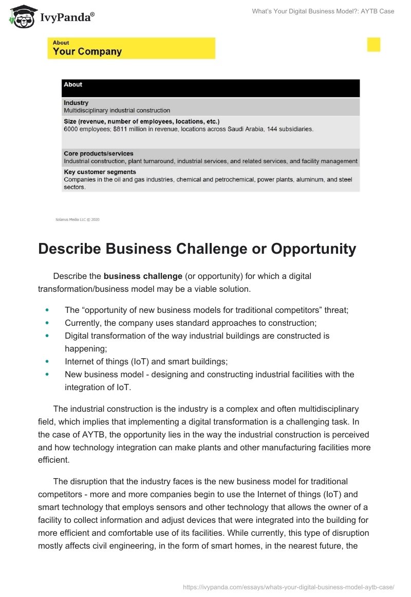 What’s Your Digital Business Model?: AYTB Case. Page 2