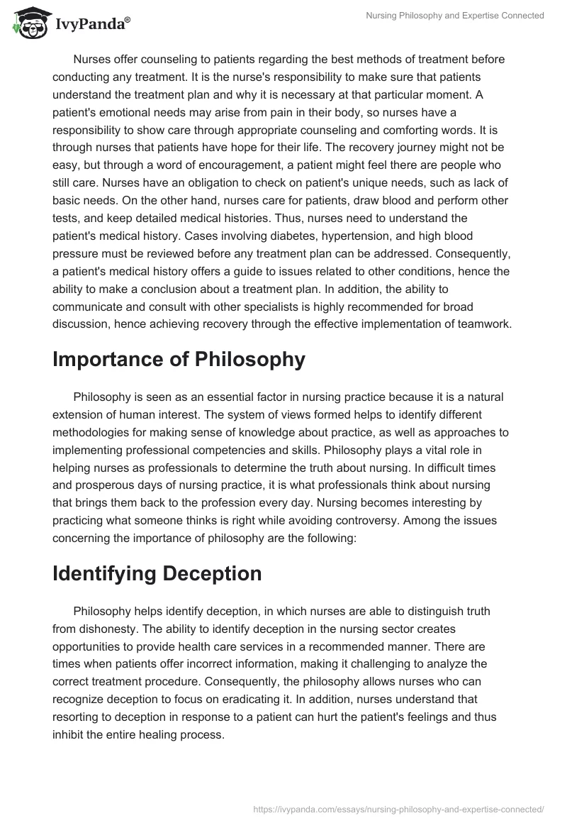 Nursing Philosophy and Expertise Connected. Page 3