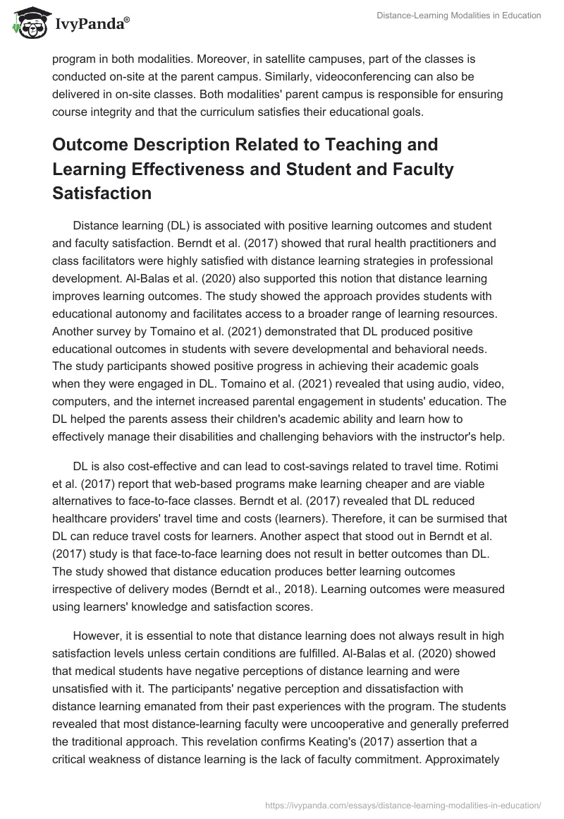 Distance-Learning Modalities in Education. Page 3