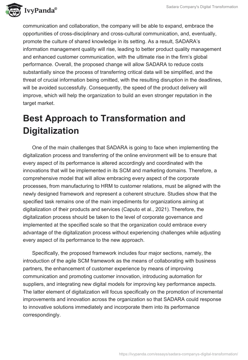 Sadara Company's Digital Transformation. Page 3