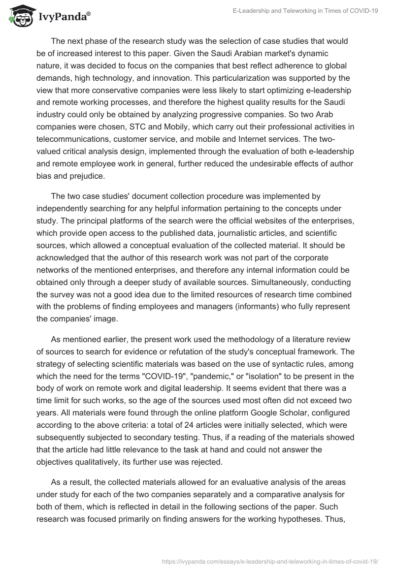 E-Leadership and Teleworking in Times of COVID-19. Page 4
