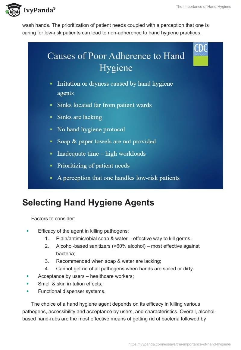 The Importance of Hand Hygiene. Page 4