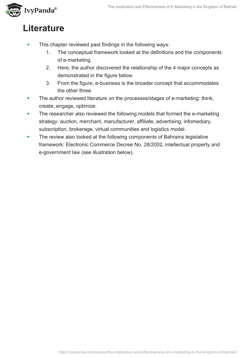 The Implication and Effectiveness of E-Marketing in the Kingdom of Bahrain. Page 5