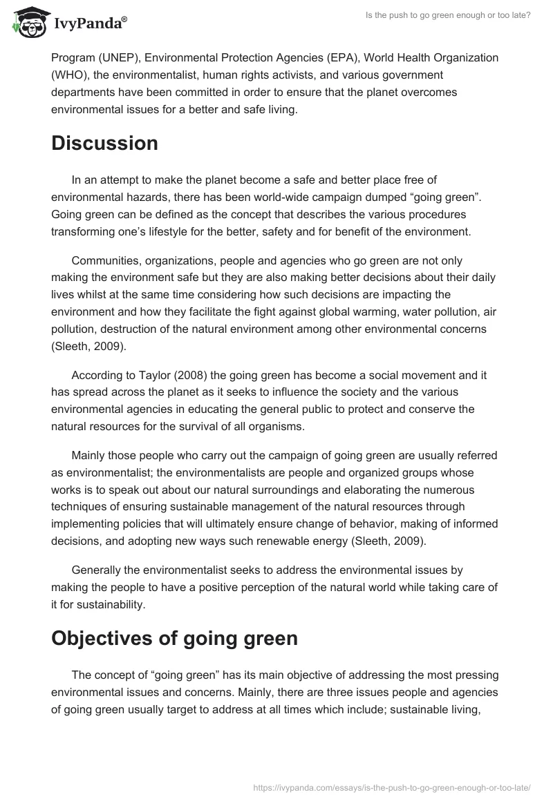 Is the push to go green enough or too late?. Page 2