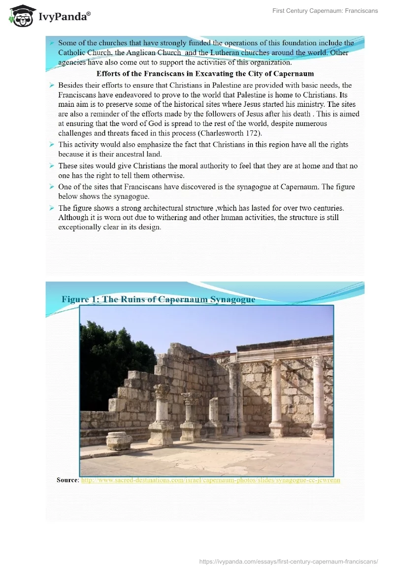 First Century Capernaum: Franciscans. Page 4