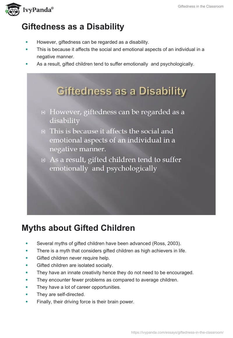Giftedness in the Classroom. Page 3