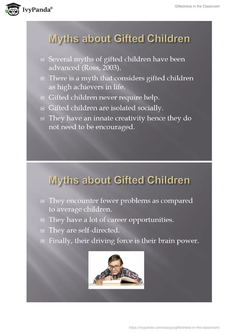 Giftedness in the Classroom. Page 4