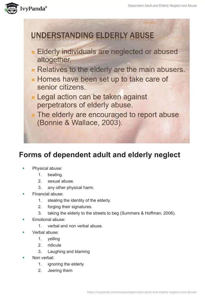 Dependent Adult and Elderly Neglect and Abuse. Page 3
