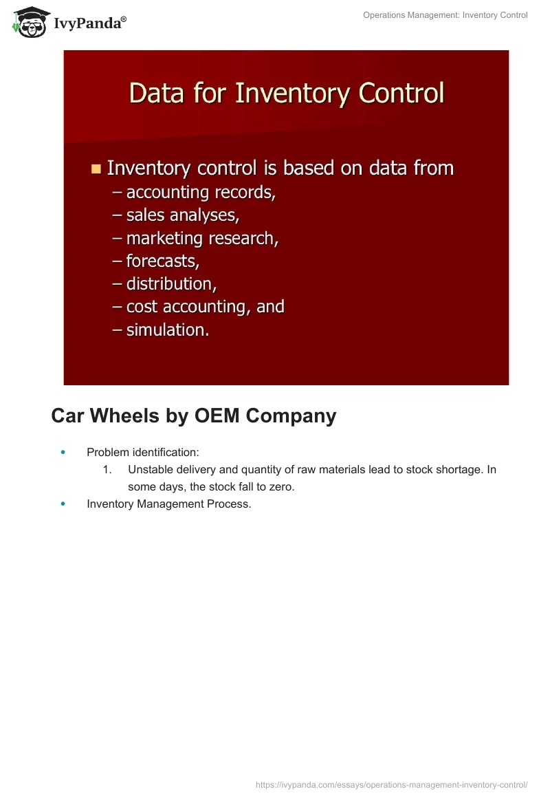 Operations Management: Inventory Control. Page 5