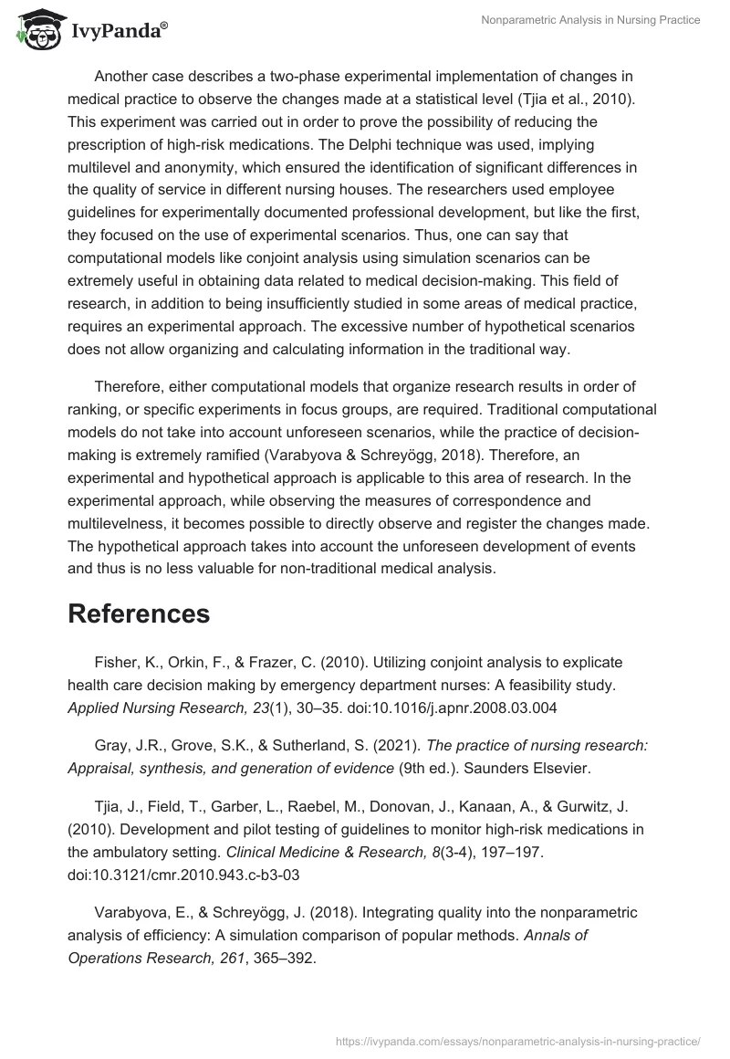 Nonparametric Analysis in Nursing Practice. Page 2