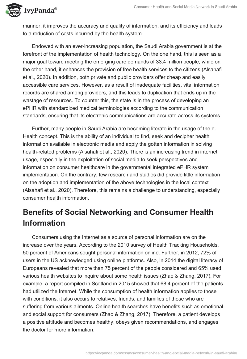 Consumer Health and Social Media Network in Saudi Arabia. Page 4