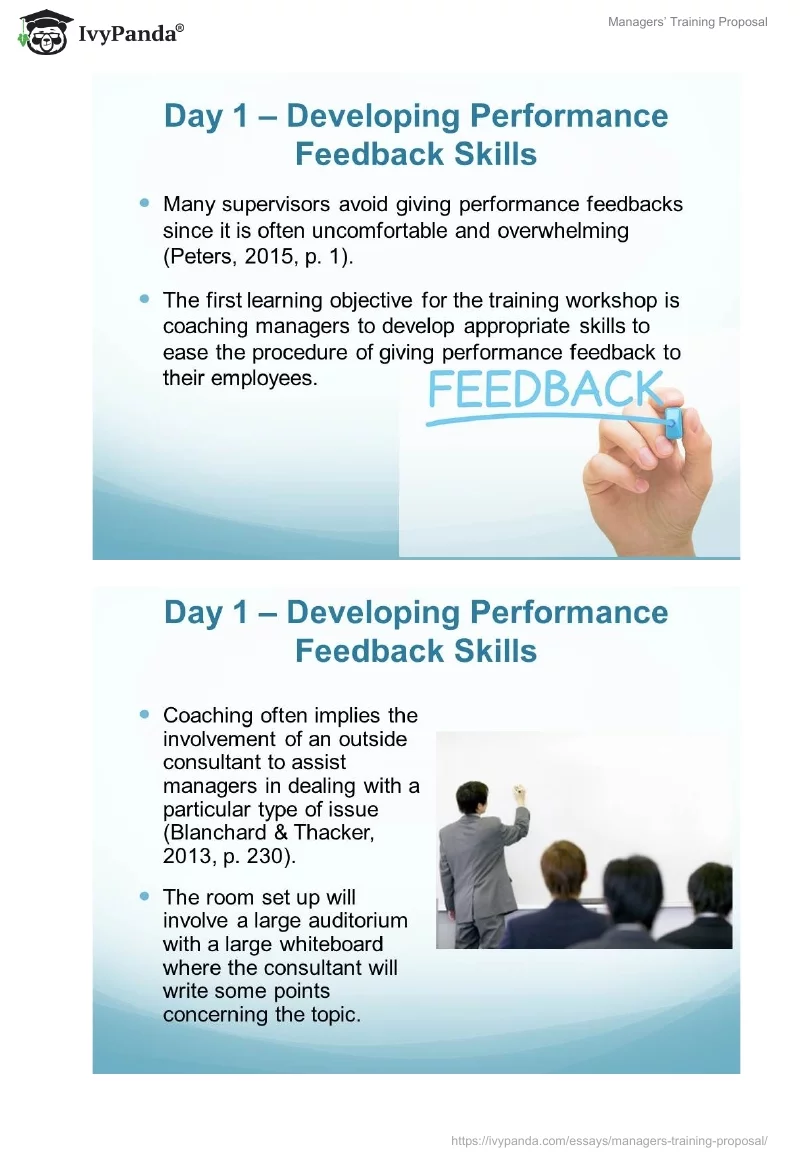 Managers’ Training Proposal. Page 5