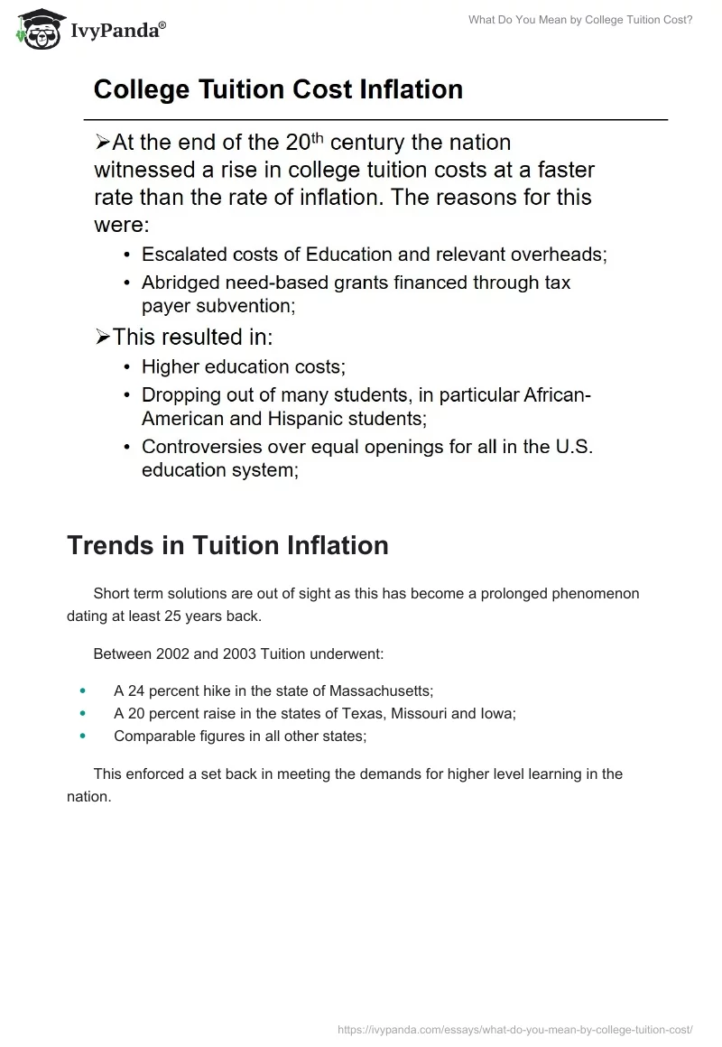 What Do You Mean by College Tuition Cost?. Page 3