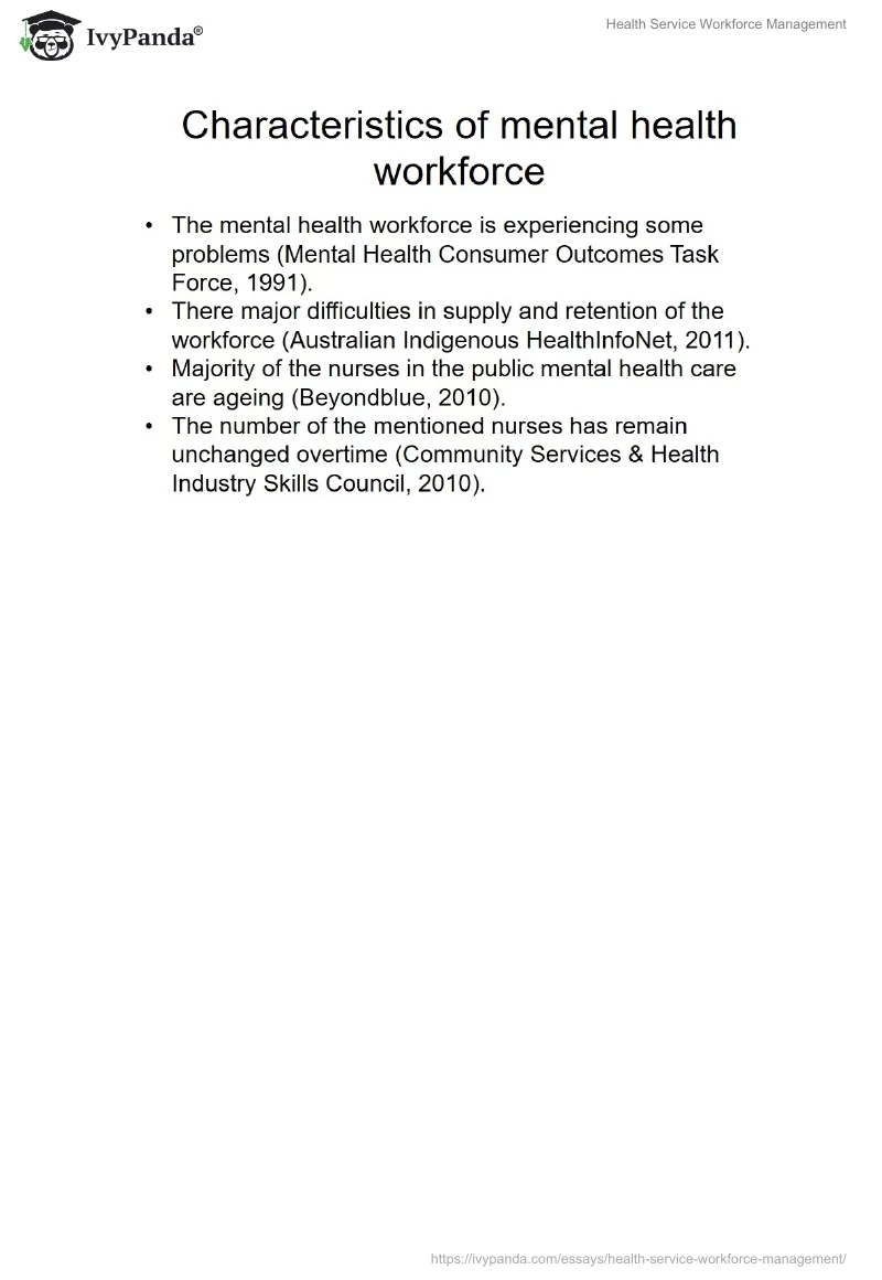 Health Service Workforce Management. Page 4