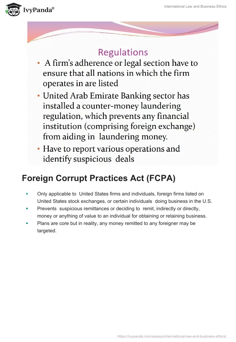 International Law and Business Ethics. Page 5