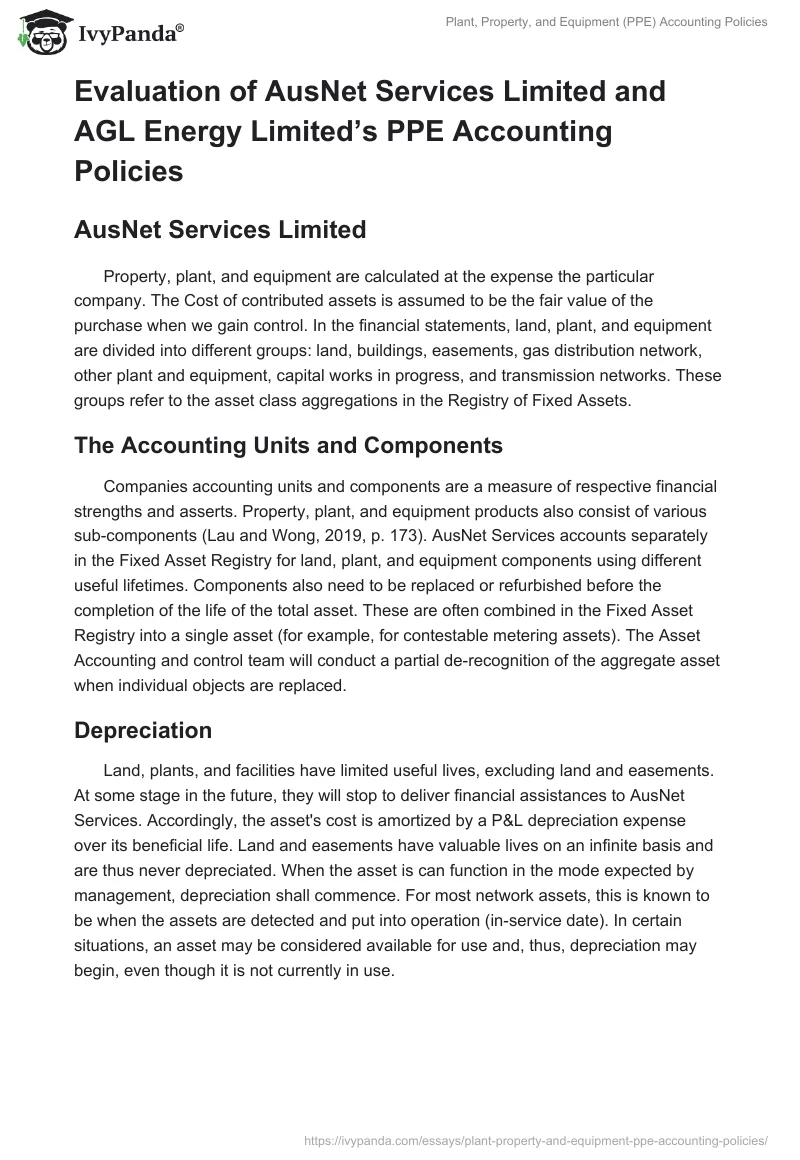 Plant, Property, and Equipment (PPE) Accounting Policies. Page 2