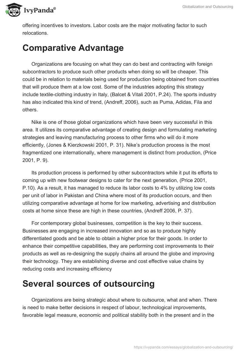Globalization and Outsourcing. Page 5