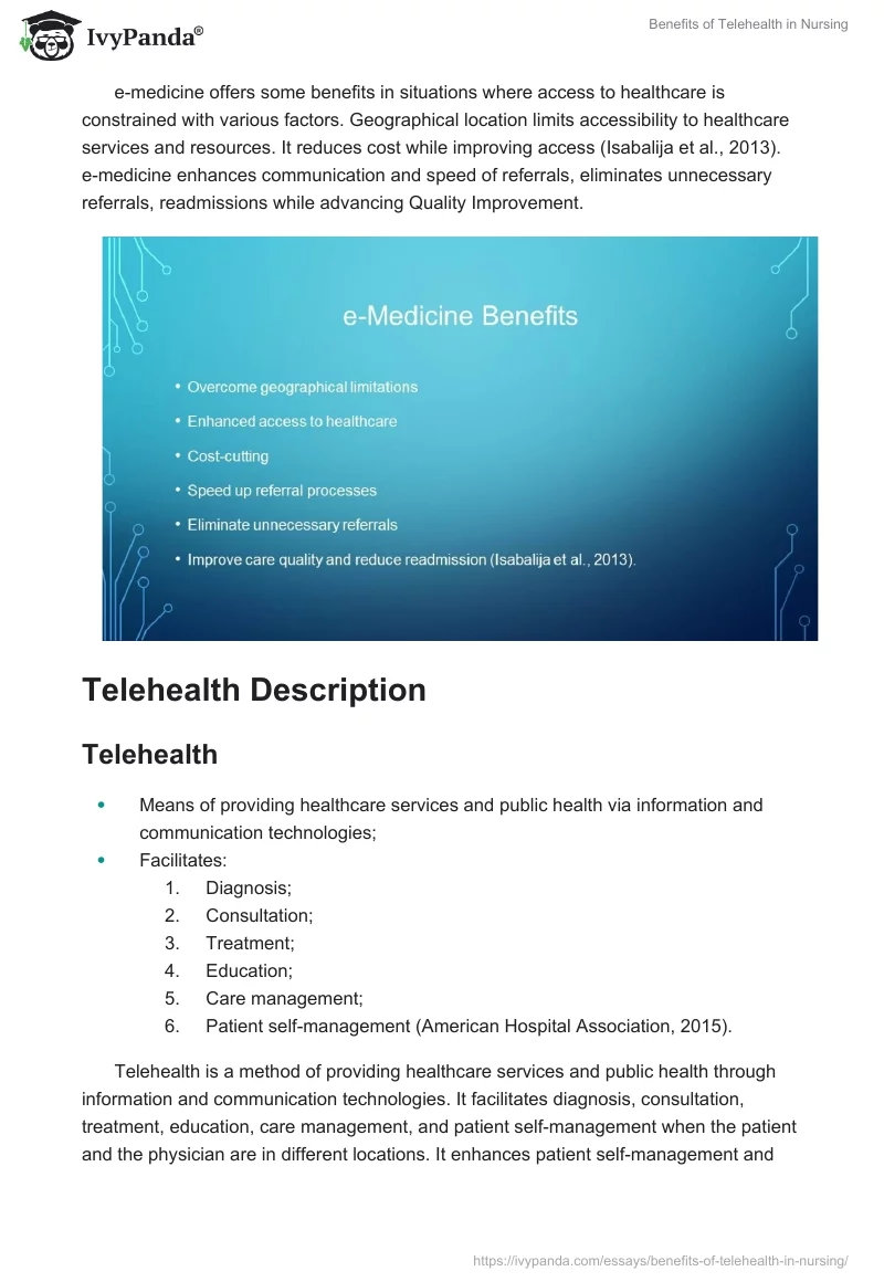 Benefits of Telehealth in Nursing. Page 3