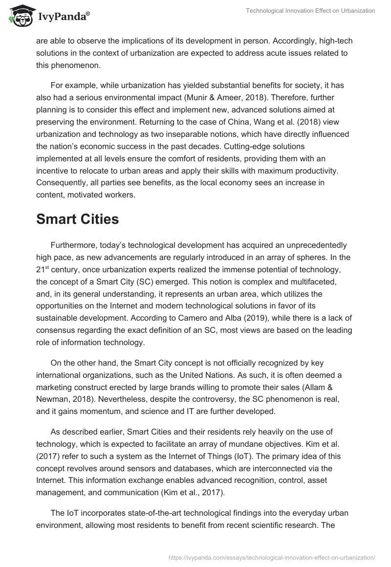 Technological Innovation Effect on Urbanization. Page 4