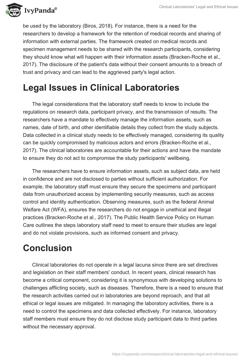Clinical Laboratories' Legal and Ethical Issues. Page 3