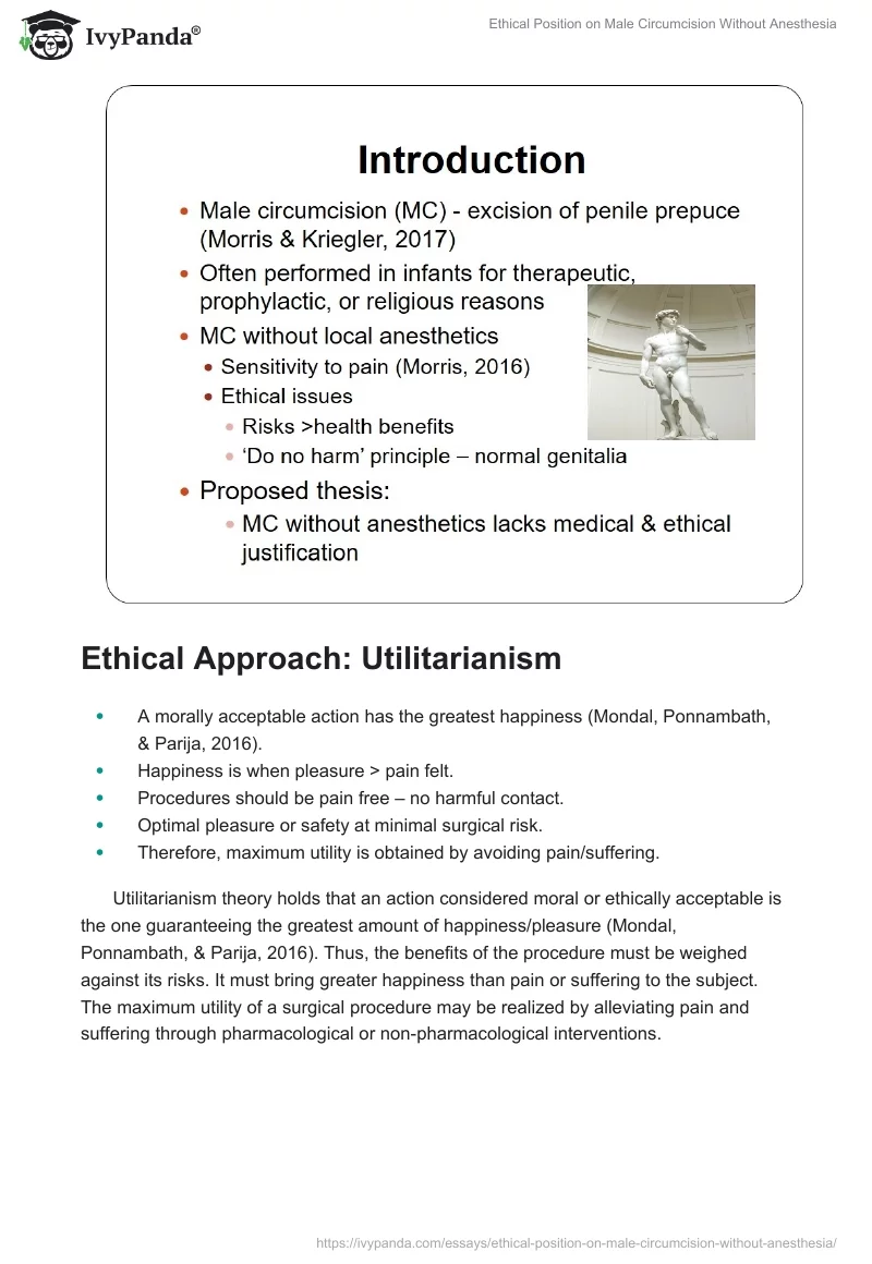 Ethical Position on Male Circumcision Without Anesthesia. Page 2
