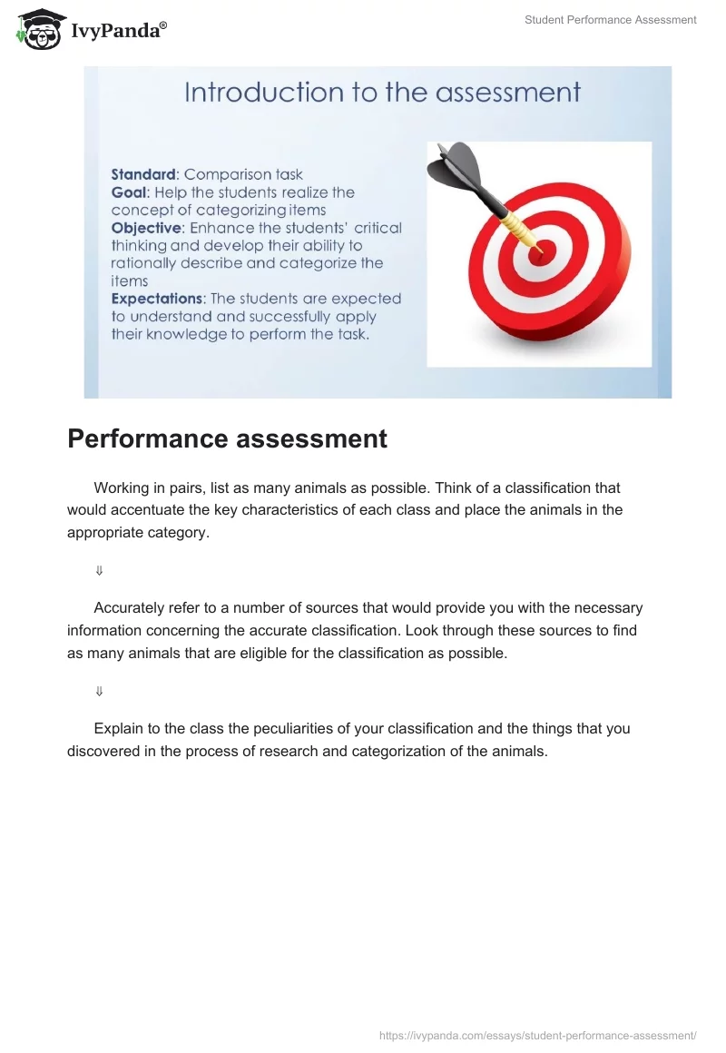 Student Performance Assessment. Page 5