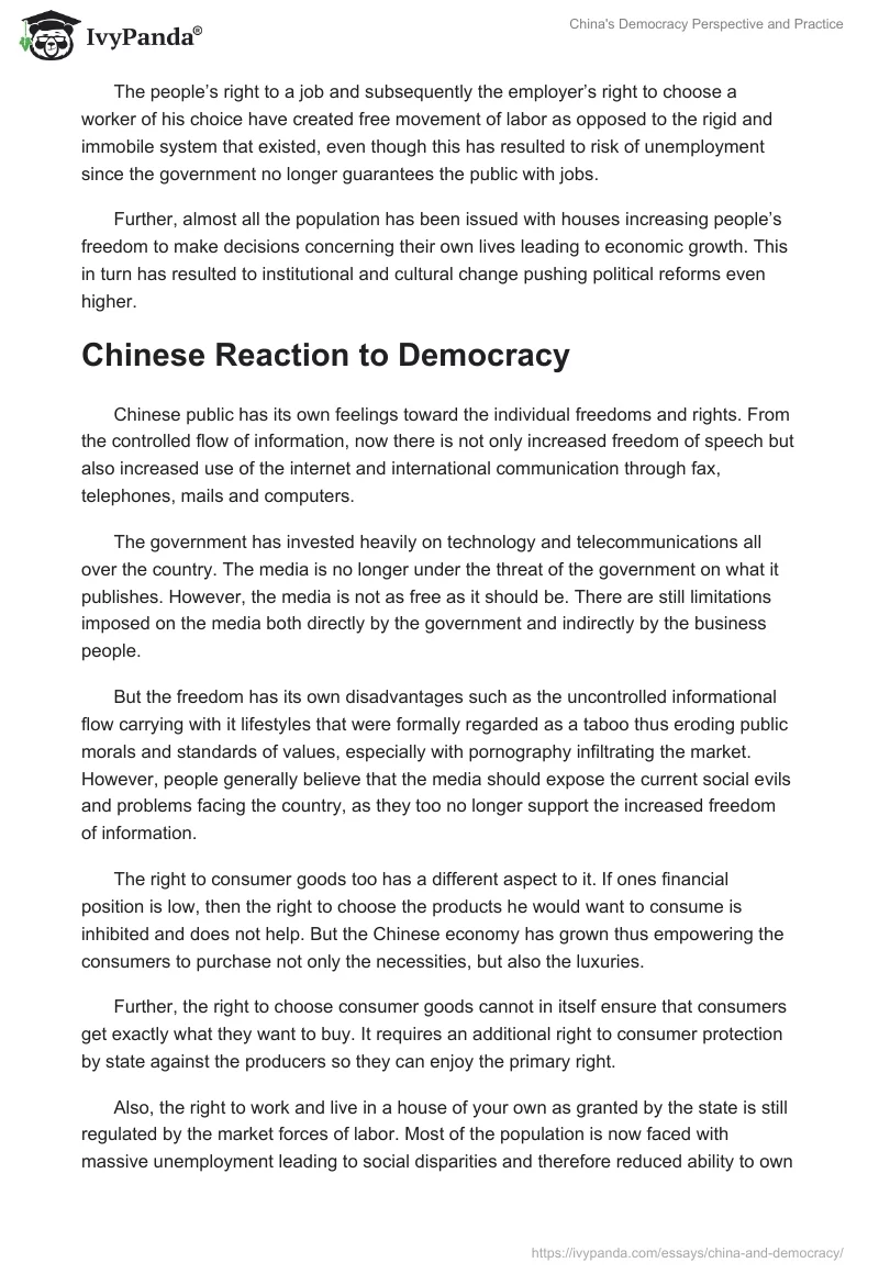 China's Democracy Perspective and Practice. Page 3