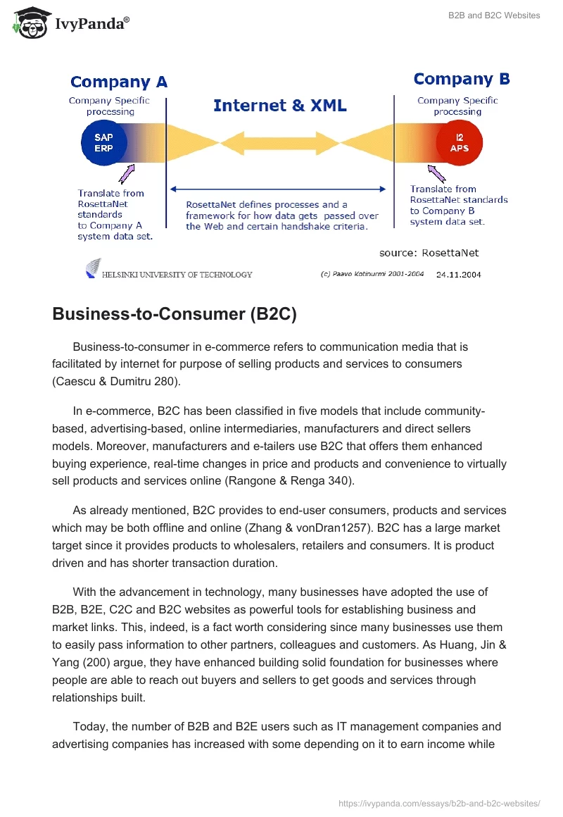 B2B and B2C Websites. Page 3
