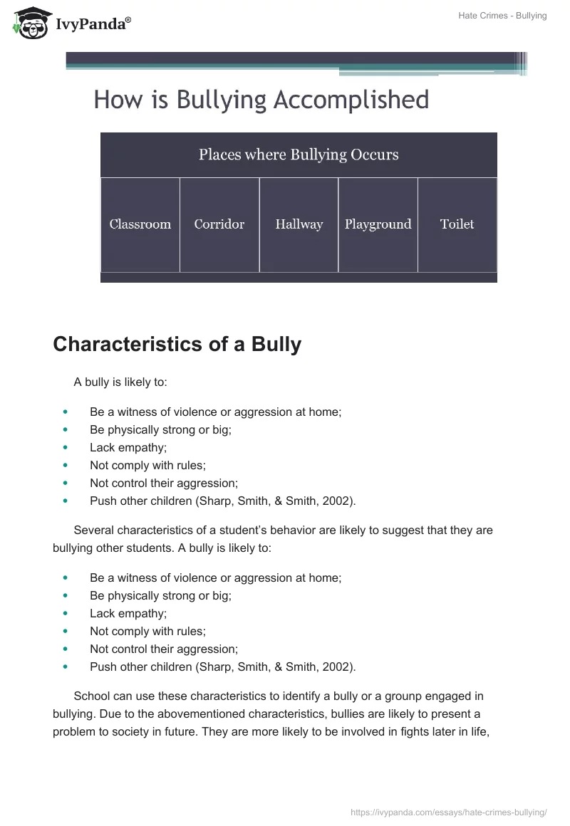 Hate Crimes - Bullying. Page 4