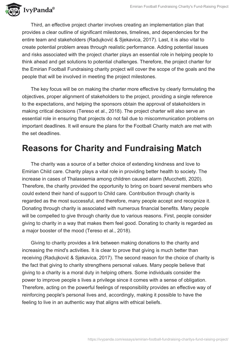 Emirian Football Fundraising Charity's Fund-Raising Project. Page 2