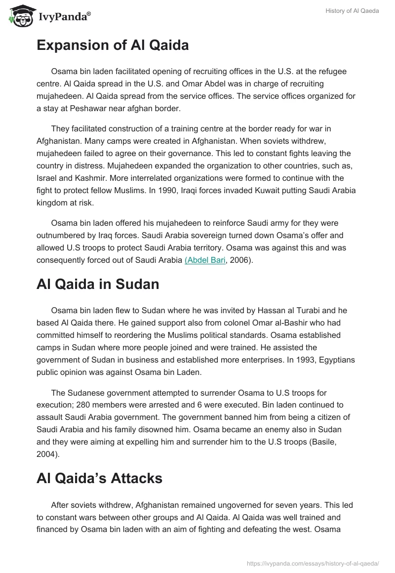 History of Al Qaeda. Page 2