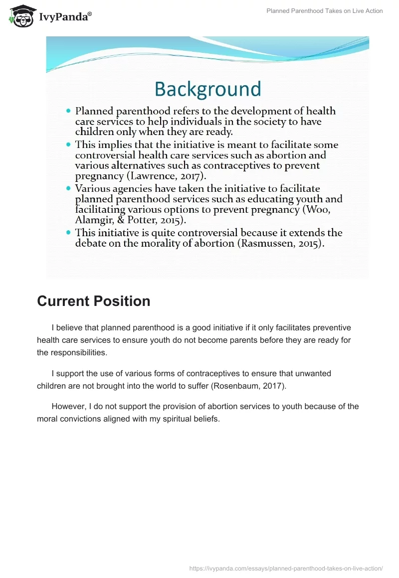 Planned Parenthood Takes on Live Action. Page 2