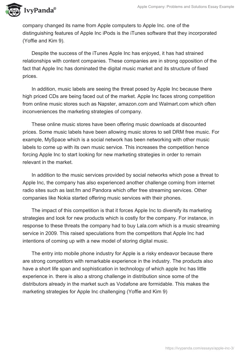 Apple Company: Problems and Solutions. Page 2